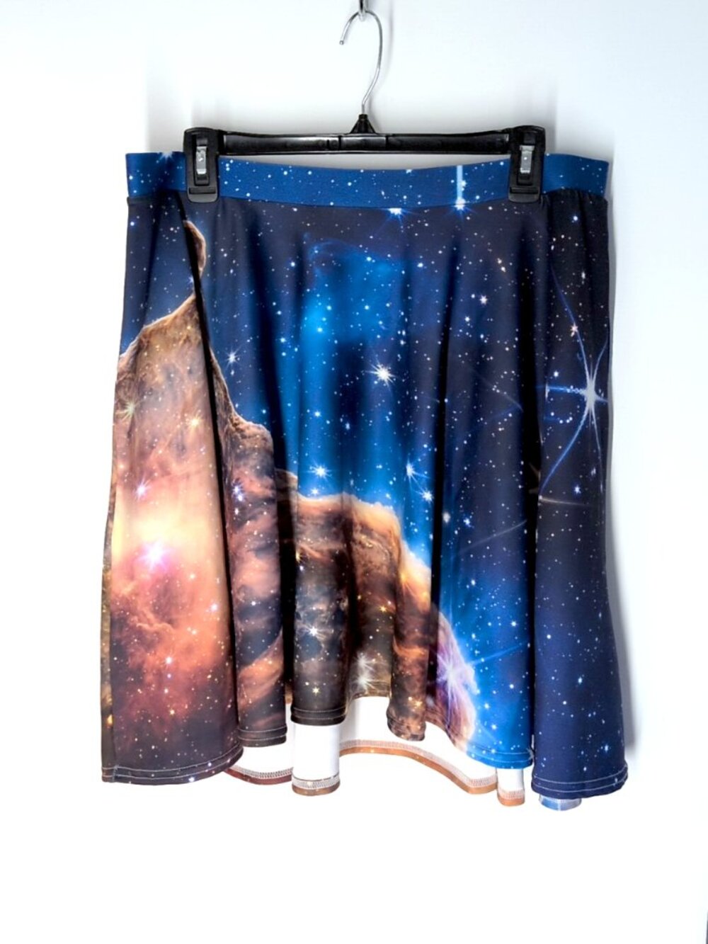 Startorialist JWST Cosmic Cliffs NGC 3324 Carina Nebula Skater Skirt XXL space